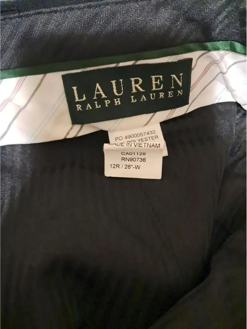 Polo‎ Ralph Lauren boys Size 12r Black Chino Pants Slacks, Dress Clasp